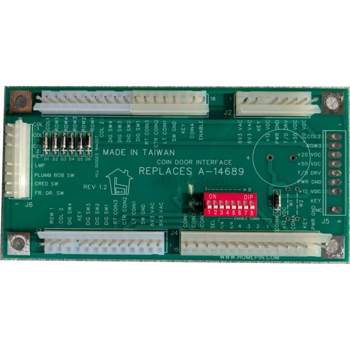 WMS A-14689 Coin Door Interface Board