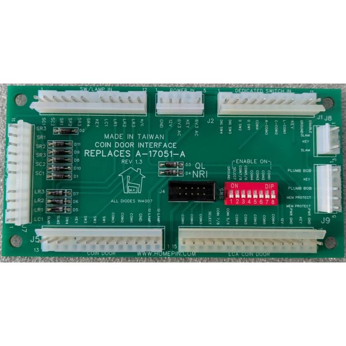 WMS A-17051-A Coin Door Interface Board